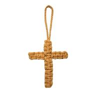 Porte-clés De Foi Avec Fermoir Cordon En Coton Religieux Décoration De Voiture Pour Hommes Et Femmes Croix