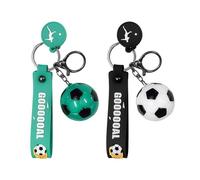 Porte-Clés De Football 2 Pièces, Porte-Clés Cadeaux, Mini Porte-Clés De Simulation De Football, Porte-Clés De Voiture, Porte-Clés De Fans