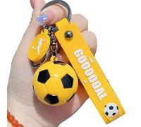 Porte-clés de football pour fête sur le thème du sport, cadeau de carnaval, récompense (jaune)