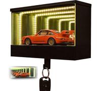 Porte-clés de garage Infinity, porte-clés de voiture de course en miroir de 5,9 pouces, support mural lumineux à LED, cadeau de décoration intérieure pour les amateurs de voitures