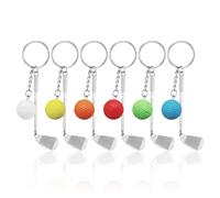 Porte-Clés De Golf 6 Pièces, Porte-Clés De Club en Métal, Porte-Clés De Sport Créatifs, Breloques De Sac, Petits Cadeaux pour Les Fans De Golf