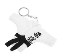 Porte-clés de Judo Blanc en Alliage et Polyester, Style Authentique