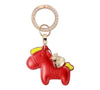 Porte-clés De L’année Chinoise 2026 - Charme De Cheval En Cuir, Décor Lunaire De Bon Augure, Porte-clés En Métal | Célébration De La Fête Du Printemps, Réunion De Vacances En, Ornement De Bure