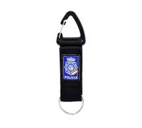 Porte-clés de la Police Nationale d'Espagne, Porte-clés en Cuir Bleu de la Police Nationale, CNP, Commissariat de Police Espagnol