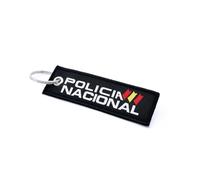 Porte-clés de la Police Nationale d'Espagne, Porte-clés en Cuir Bleu de la Police Nationale, CNP, Commissariat de Police Espagnol