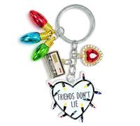 Porte-Clés de l'Amitié, Porte-Clés Friends Don't Lie, Accessoires d'Halloween, Keychain Stranger, Keyring Gifts for Fans, Friends and Lovers