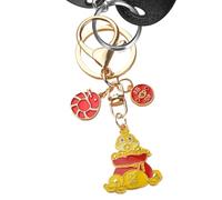 Porte-clés de l'Année du Serpent, Nouvel An Chinois Porte-clés Serpent en Alliage Nouvel An Porte-clés en forme de serpent avec pendentif pour sacs, Serpent porte-bonheur + bonheur, Siehe Beschreibung