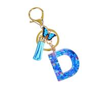 Porte-clés de lettre, porte-clés de lettre initiale,Porte-clés de lettre initiale en résine époxy pour femmes | Accessoire élégant pour et adultes, ornements de sac à dos pour les voyages et l'école