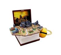Porte-clés de livre de château 3D, jouets à main, nouveauté, figurines de livre, prix de classe, château marron