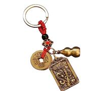 Porte-clés de luxe en forme d'animaux du zodiaque - Prière et bonne chance - Pour sac à main ou voiture - Pendentif décoratif pour éviter les catastrophes - Symbole de richesse réussie (serpent)