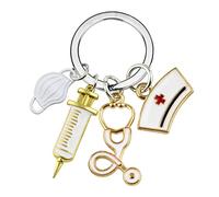 Porte-clés de luxe en forme de cœur pour infirmière, motif battement de cœur, porte-clés pour infirmière, porte-clés à suspendre pour médecin, infirmière, cadeau, N°2, L