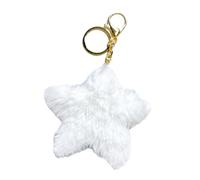 Porte-clés de luxe en forme d'étoile en peluche douce au toucher pour une identification facile et une utilisation polyvalente. Porte-clés décoratif doux au toucher, taille unique, Comme décrit