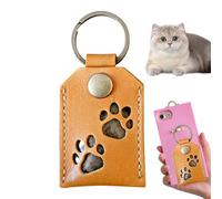 Porte-clés de mémoire PET - Breloque souvenir en cuir synthétique, pendentif porte-clé | de serrure pour chien, clip sac à dos, sac à fermeture éclair, jeton sentimental pour les voyages