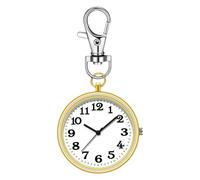 Porte-clés de montre - Porte-clés de montre de poche rond compact, mini à clipser exquise, pendentif de poche robuste, accessoire d'affichage de l'heure | Cadeau pratique à la mode pour sac à d