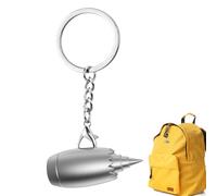 Porte-clés de moteur d'avion - Accessoire pendentif d'avion en métal, souvenir inspiré de l'aviation | Porte-clés décoratif avec finition polie durable, design turbine en de zinc, 8