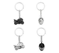 Porte-Clés De Moto et Casque 2 Pièces, Pendentif De Sac À Dos et Porte-Clés Décoratifs