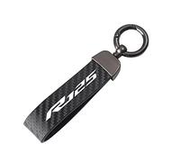 Porte-clés De Moto Porte-clés Porte-clés en Cuir De Fiber De Carbone De Moto pour Yamaha YZF-R125 YZF R125 R 125 2008-2011 Accessoires (Couleur : Noir, Size : Normal)