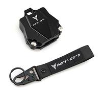 Porte-clés De Moto SXHM Yamaha MT07 MT-07 2015-2021 Universel Noir Élégant Broderie Exquise Boutons En Métal Aluminium CNC Anneau Fendu Housse De Coque De Clé 16 cm X 2,5 cm 1 Set Black 1 Unité