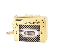 Porte-clés-De Musique Rétro - Mini Lecteur De Cassettes, Lecture Audio De 10 Chansons, Accessoire Musical Portable | Porte-clés-Pour sac-à-Dos, sac-à-Main, sac-à-Main, Fête, Voyage, Maison, Bureau, Sa