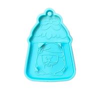 Porte-clés de Noël en silicone époxy - Pendentif - Artisanat de bijoux pour Noël - Cadeau d'amour - Moules en résine époxy