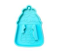 Porte-clés de Noël en silicone époxy - Pendentif - Artisanat de bijoux pour Noël - Cadeau d'amour - Moules en résine époxy