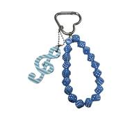 Porte-clés de notes de musique colorées, dés colorés faits à la main, breloque acrylique perlée pour de téléphone, accessoires de à main, porte-clés en perles acryliques