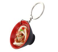 Porte-clés de nouilles - Porte-clés alimentaire créatif réaliste - Nourriture miniature pour cadeau d'anniversaire de remise de diplôme, jouets clés pour hommes et femmes, accessoires pendentif Neamou