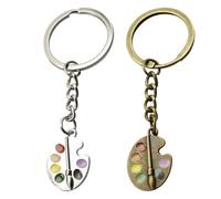 Porte-Clés De Palette 2 Pièces, Porte-Clés avec Breloques en Métal, Breloques De Sac, Porte-Clés Intéressants, Cadeaux d'art Créatifs