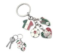 Porte-clés de poche avec anneau porte-clés Rome Colisée drapeau national italien italien en métal, accessoire pour homme et femme, idée cadeau