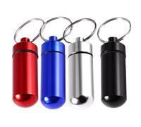 Porte-clés de poche - Pilulier portable, support de médicaments compact | Boîte à pilules en métal étanche, récipient à capsules pour sac à main, voyage, utilisation en extérieur, petit porte-clés de