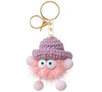Porte-Clés de Pompons, Porte Clé Pompon Pendentif en Fourrure Mignon Porte-Clés De Voiture Porte Clés en Peluche Boule De Fourrure pour Femmes Filles Sac À Main Pendentif Cadeau