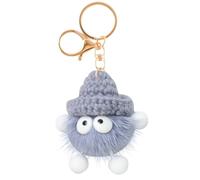 Porte-Clés de Pompons, Porte Clé Pompon Pendentif en Fourrure Mignon Porte-Clés De Voiture Porte Clés en Peluche Boule De Fourrure pour Femmes Filles Sac À Main Pendentif Cadeau