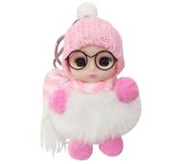 Porte-clés de pour filles, porte-clés de pendentif | Pendentif décoratif pour sac d'école d'étudiant | aux grands yeux portant des lunettes, une écharpe, un chapeau pour garçons et filles, sac à dos