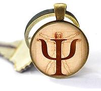 Porte-clés de psychologie - Cadeau pour psychologue - Anatomie - Bijoux d'art