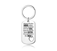 Porte-clés de qualité supérieure avec gravure élégante - Message en forme de cœur - Porte-bonheur pour votre personne préférée - Cadeau pour maman, papa, sœur, frère, fille, fils, grand-père,