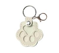 Porte-clés de rangement en fourrure de chien, joli porte-clés souvenir en cuir pour poils d'animaux domestiques, collection commémorative, cadeau commémoratif pour sac, sac à main, breloque patte de