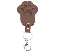 Porte-clés de rangement pour poils de chat - En cuir synthétique en forme de patte pour souvenir sentimental, organisateur portable avec fermeture sécurisée, support commémoratif pour animal