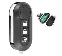 Porte-clés de rechange compatible avec Fiat 500L Doblo Qubo Punto Ducato Bravo | Accessoires de télécommande de voiture à 3 boutons avec puce PCF7946 433 MHz - Système Marelli Noir