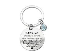 Porte-clés De Remerciement | Souvenir De Gratitude Avec Texte Espagnol - Breloque De Sac En Acier Inoxydable Fête Des Mères Merci | Pour Maman Grand-Parent Fils Fille Anniversaire, B, Se référer à la