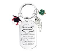 Porte-clés de Remise de Diplôme de 2026,Porte-clés de Graduation,Cadeaux Inspirants Graduation,Porte-cles de Fin d'Études pour Cadeaux de Félicitations d'Obtention du Diplôme (1)