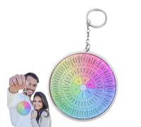 Porte-clés de roue émotionnelle, porte-clés de roue d’humeur - Porte-clés drôle de roue de couleur - Porte-clés créatif et amusant Double face pour Test de santé mentale, ornement de sac de gestion du