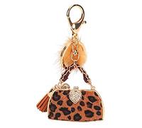 Porte-clés de Sac à Main imprimé Léopard Haut de Gamme, Porte-clés personnalisé, Décoration élégante de Charme de Sac