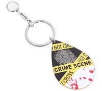 Porte-clés de scène de crime Mini loupe Porte-clés de Main Enquête Costume d'Halloween Accessoires de mode, Photo 2, 8.30X2.80X0.20CM