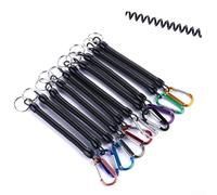 Porte-clés de sécurité avec mécanisme rétractable et mousqueton pour clés, cartes d'identité et petits appareils portables (doré)