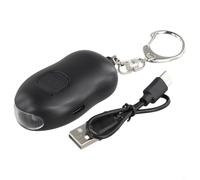 Porte-clés de sécurité personnelle avec alarme puissante de 140 dB, design compact pour une utilisation en extérieur, vous-même contre les menaces (noir)