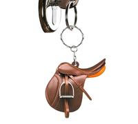 Porte-clés De Selle - Acrylique Mini Selles Porte-clés Faveur | Pendentif De Selle Plate | Acrylique, 6 Cm De Hauteur, Pour Les Amoureux Des Chevaux Western Cowboy Cowgirl Pour La Décoration De Rétrov