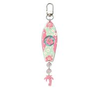 Porte-clés de skateboard en acrylique coloré avec hibiscus hawaïen, idéal pour les sacs à, les sacs à main et les équipements de plein air, organisateur de clés de vacances