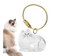 Porte-clés De Stockage De Poils D'animaux De Compagnie - Résistant À L'abrasion, Portable Et Lisse, Portee-clés Souvenir En Fourrure D'animaux De Compagnie, Pendentif Transparent | Porte-souvenir Comm