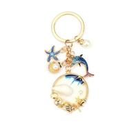 Porte Clés De Style Océan Bleu, Cadeau Pour Les Amoureux De L'aventure, Avec Des Breloques De Créatures Marines Comme Des Coquillages Et Des Hippocampes, Porte Clés, Coloré (Multicolore4)