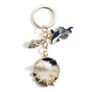 Porte Clés De Style Océan Bleu, Cadeau Pour Les Amoureux De L'aventure, Avec Des Breloques De Créatures Marines Comme Des Coquillages Et Des Hippocampes, Porte Clés, Coloré (Multicolore8)